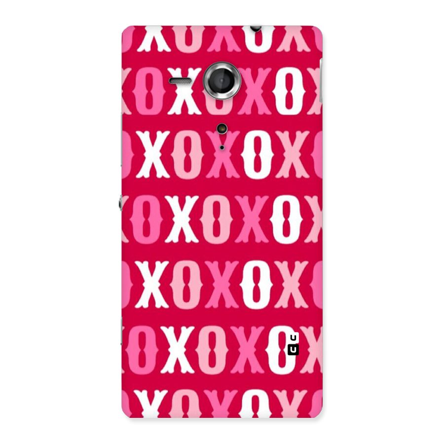 Pink White Xoxo Back Case for Sony Xperia SP