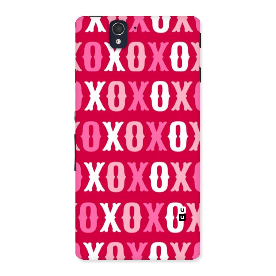 Pink White Xoxo Back Case for Sony Xperia Z