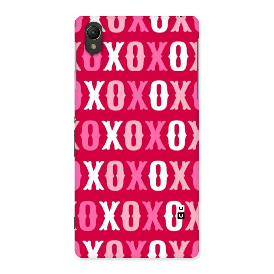 Pink White Xoxo Back Case for Sony Xperia Z2