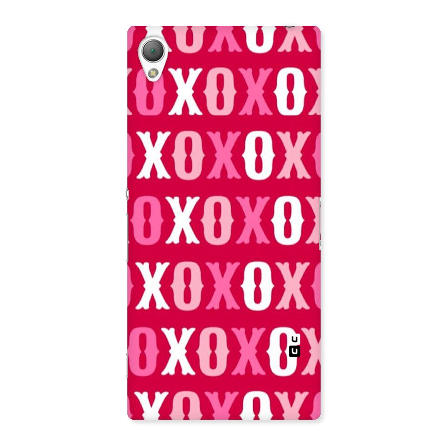 Pink White Xoxo Back Case for Sony Xperia Z3