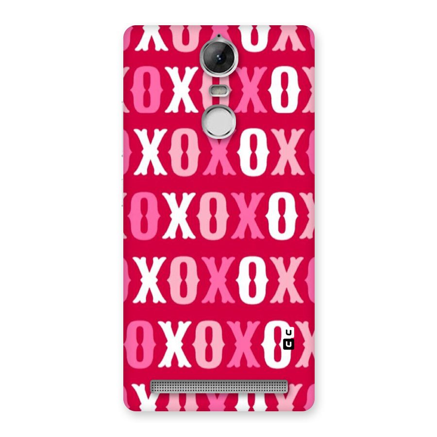 Pink White Xoxo Back Case for Vibe K5 Note