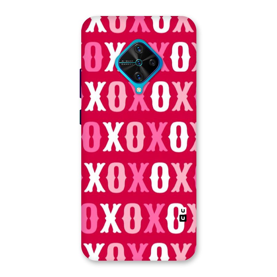 Pink White Xoxo Back Case for Vivo S1 Pro