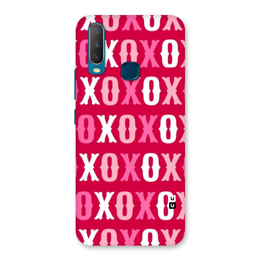 Pink White Xoxo Back Case for Vivo U10