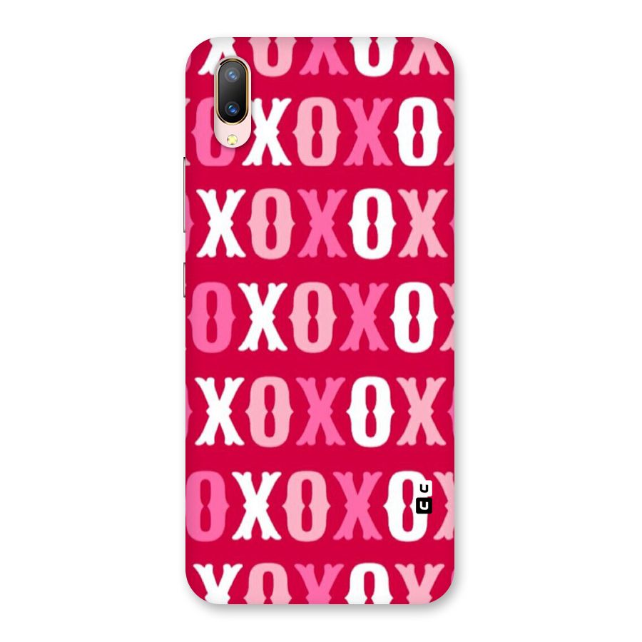 Pink White Xoxo Back Case for Vivo V11 Pro