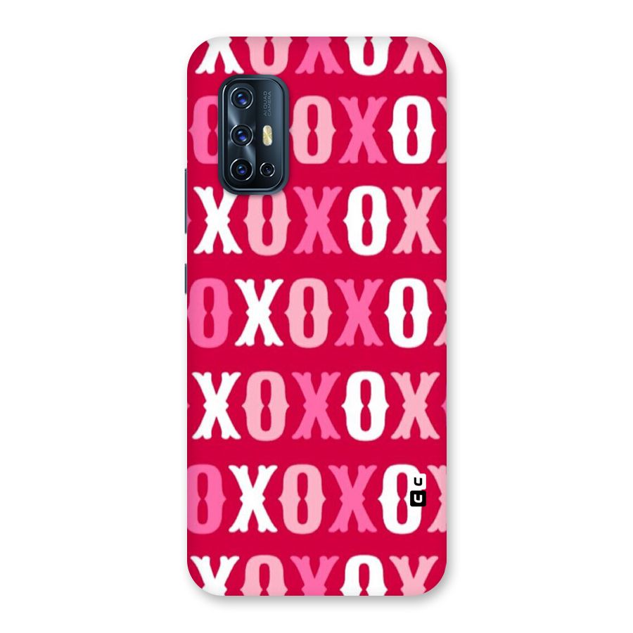 Pink White Xoxo Back Case for Vivo V17