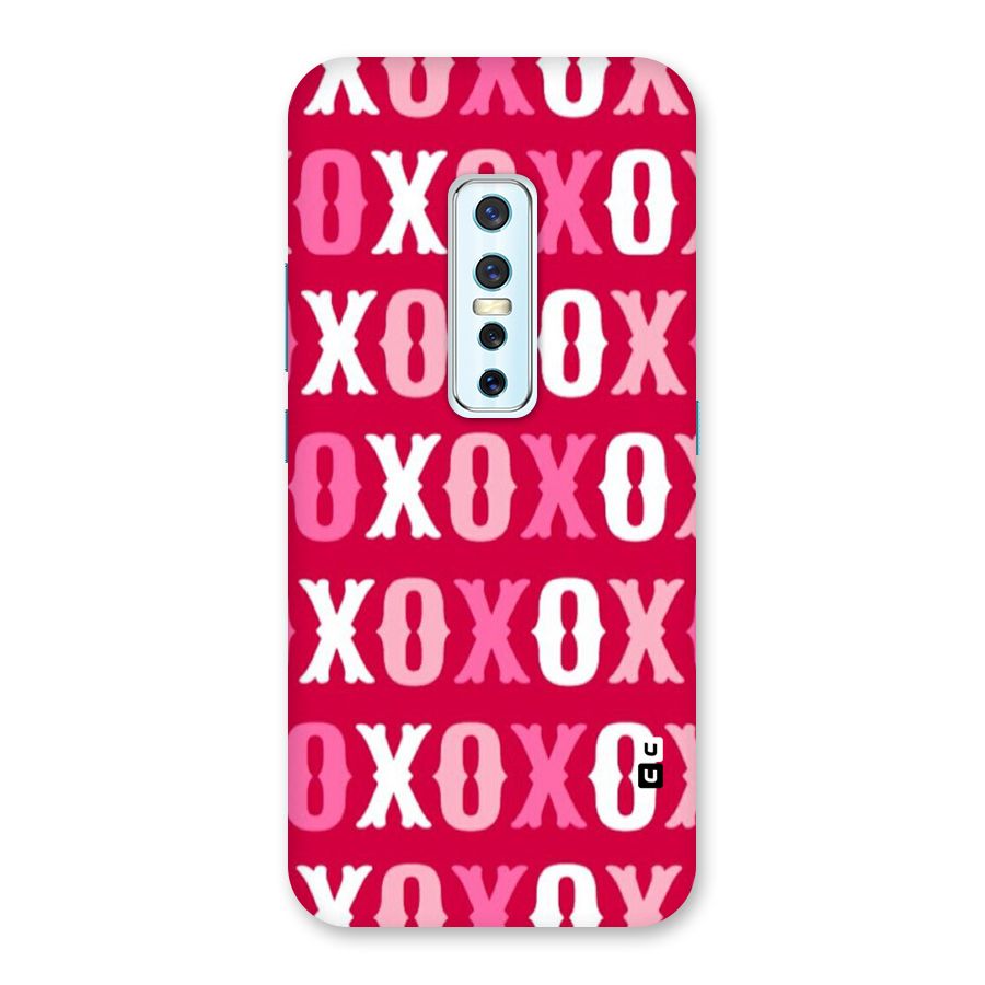 Pink White Xoxo Back Case for Vivo V17 Pro