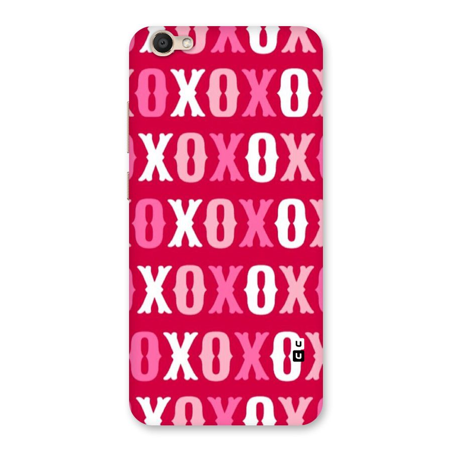 Pink White Xoxo Back Case for Vivo V5