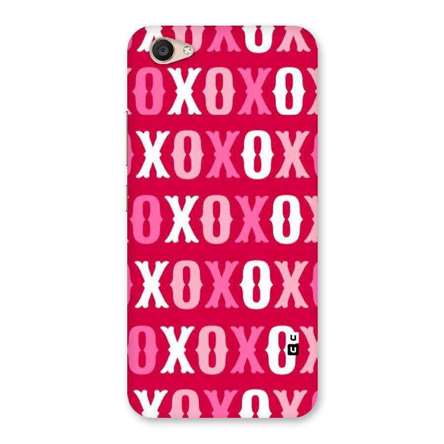Pink White Xoxo Back Case for Vivo V5 Plus