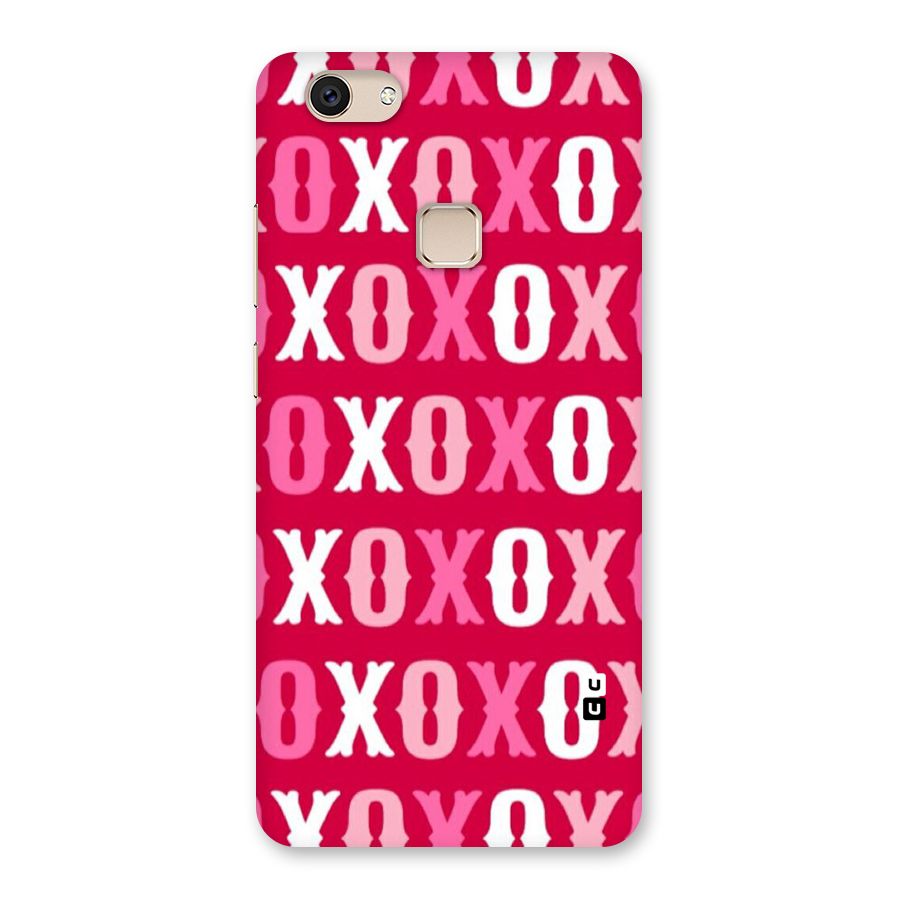 Pink White Xoxo Back Case for Vivo V7