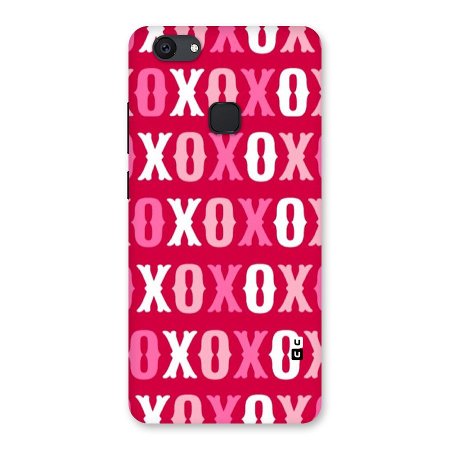 Pink White Xoxo Back Case for Vivo V7 Plus