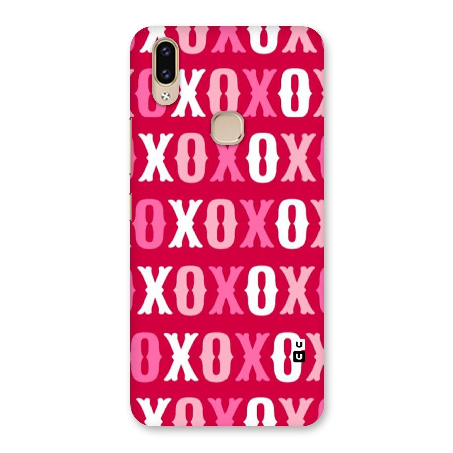 Pink White Xoxo Back Case for Vivo V9 Youth