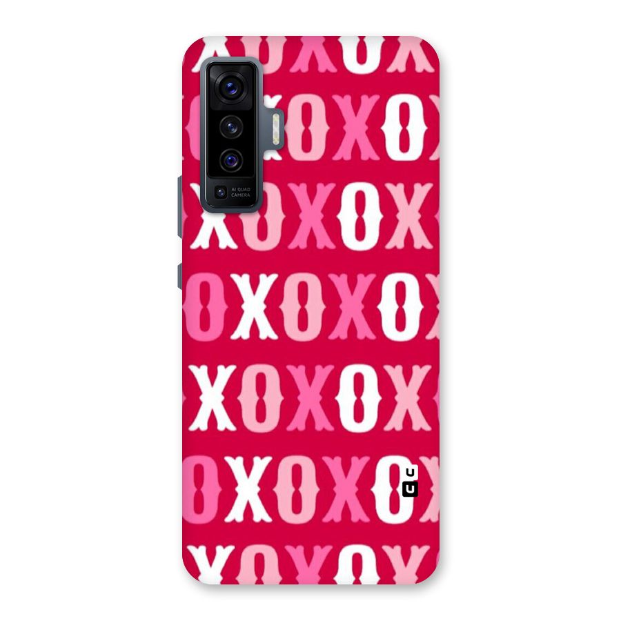 Pink White Xoxo Back Case for Vivo X50