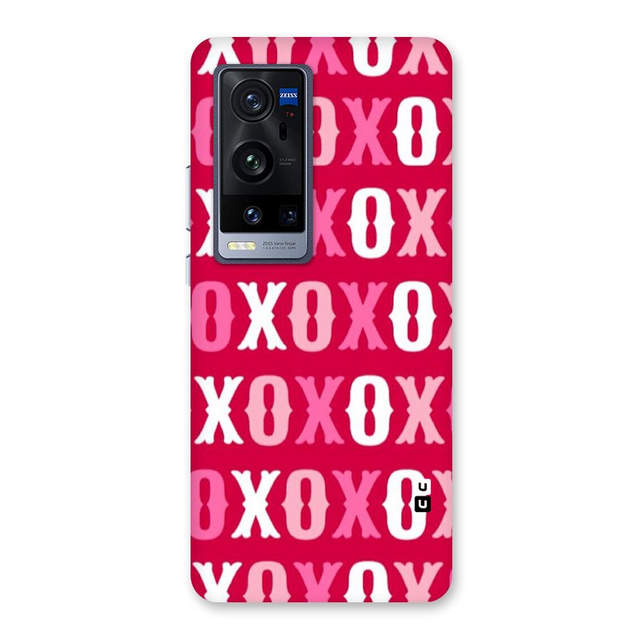Pink White Xoxo Back Case for Vivo X60 Pro Plus