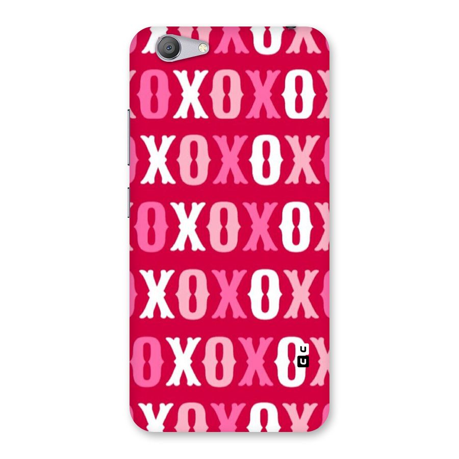 Pink White Xoxo Back Case for Vivo Y53