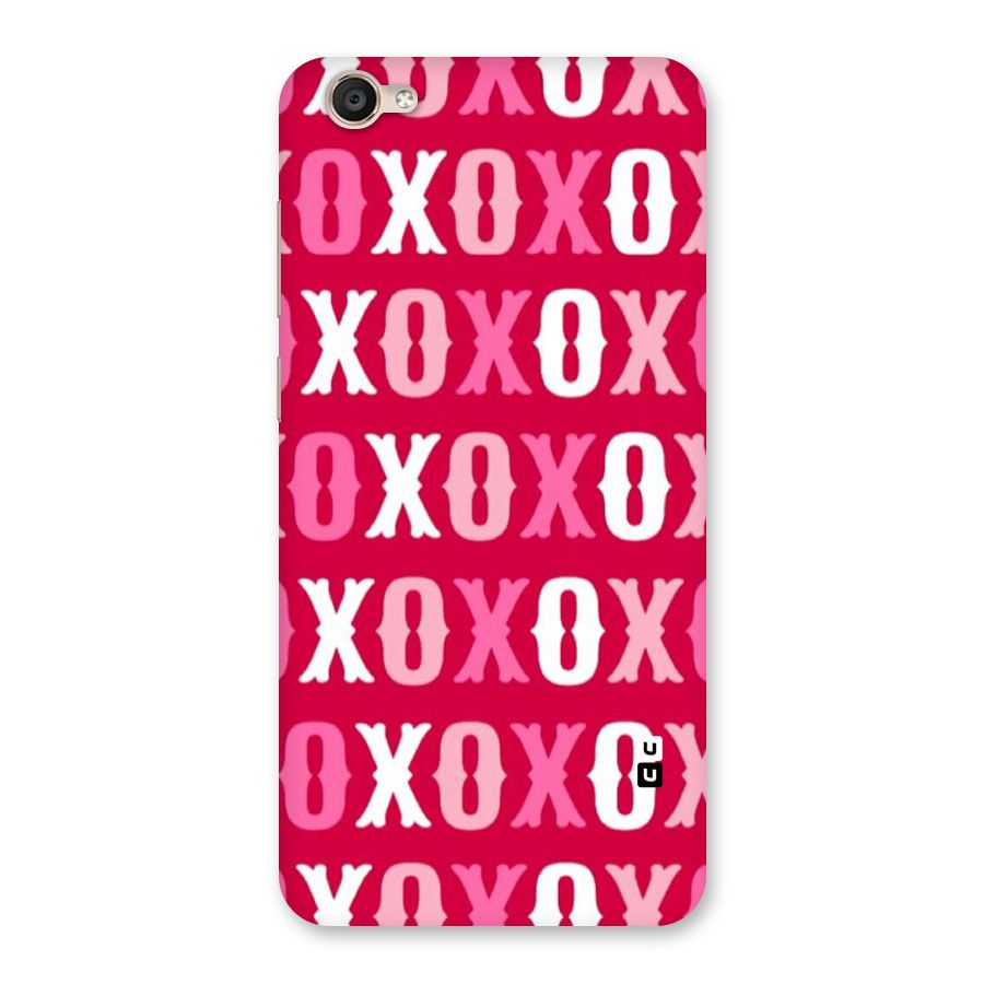 Pink White Xoxo Back Case for Vivo Y55s