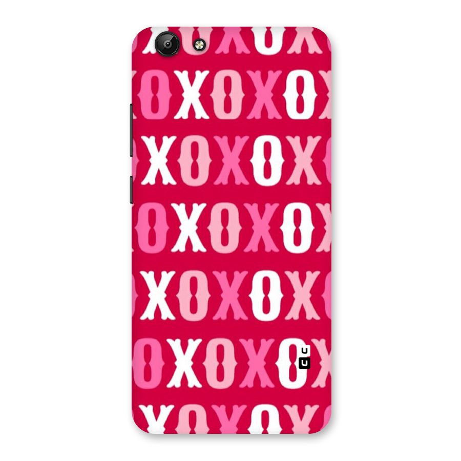 Pink White Xoxo Back Case for Vivo Y69