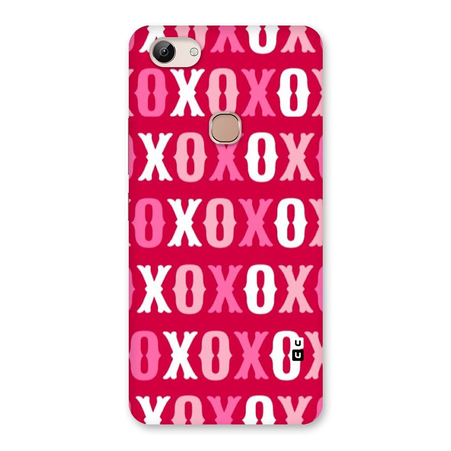 Pink White Xoxo Back Case for Vivo Y83