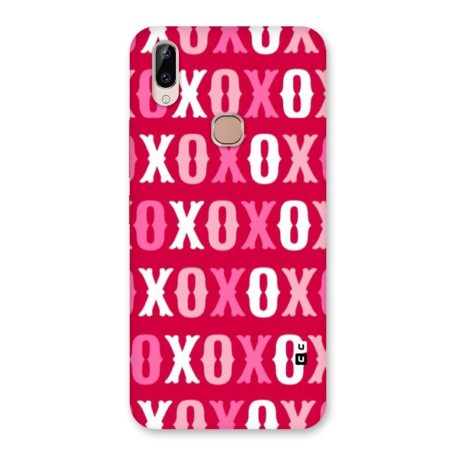 Pink White Xoxo Back Case for Vivo Y83 Pro