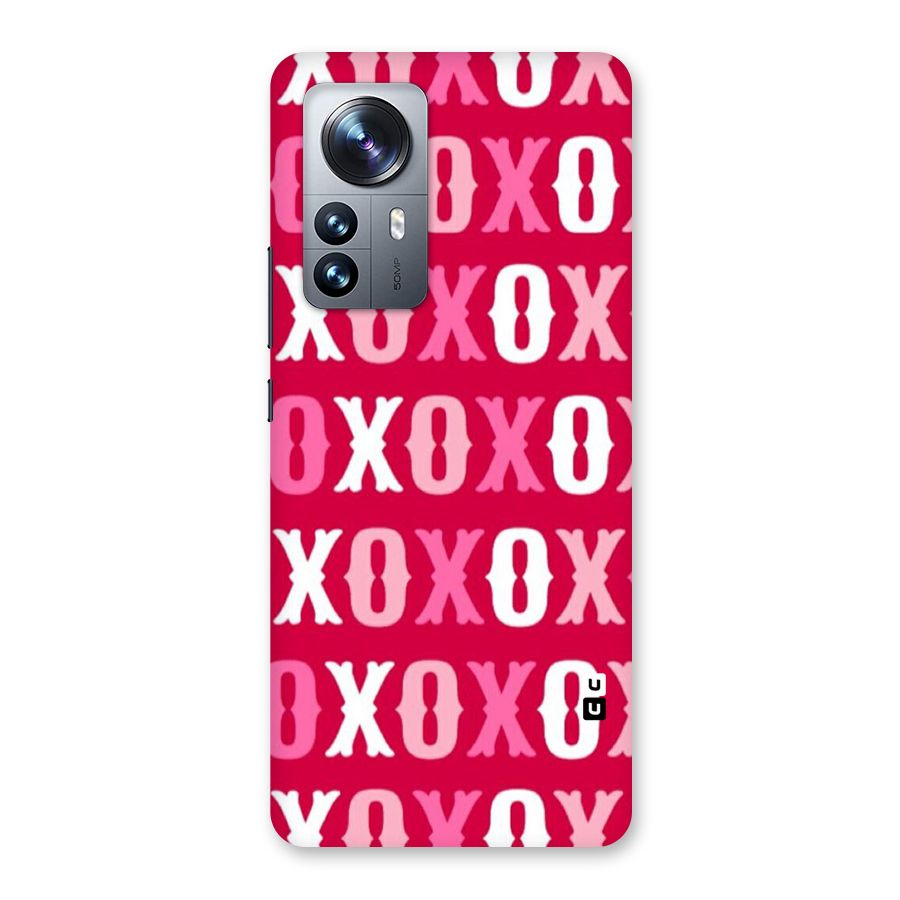 Pink White Xoxo Back Case for Xiaomi 12 Pro