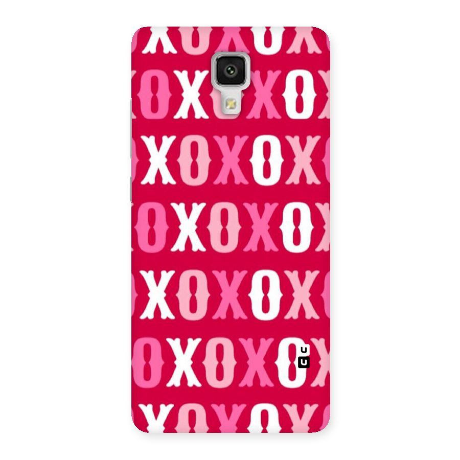 Pink White Xoxo Back Case for Xiaomi Mi 4