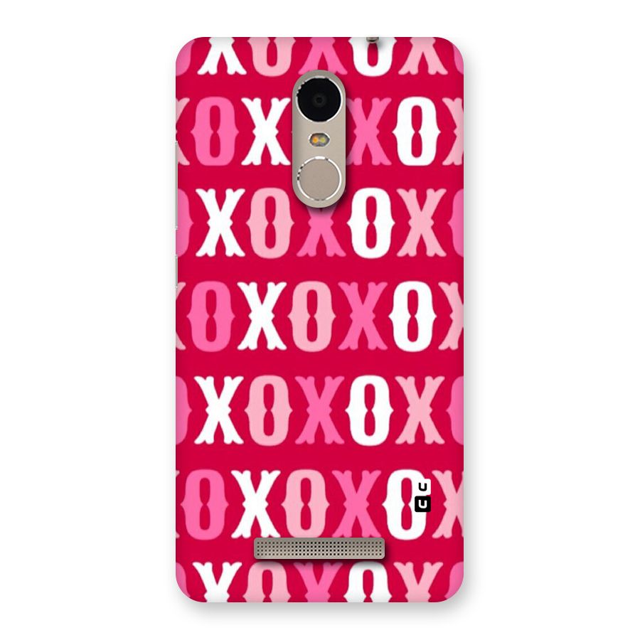 Pink White Xoxo Back Case for Xiaomi Redmi Note 3