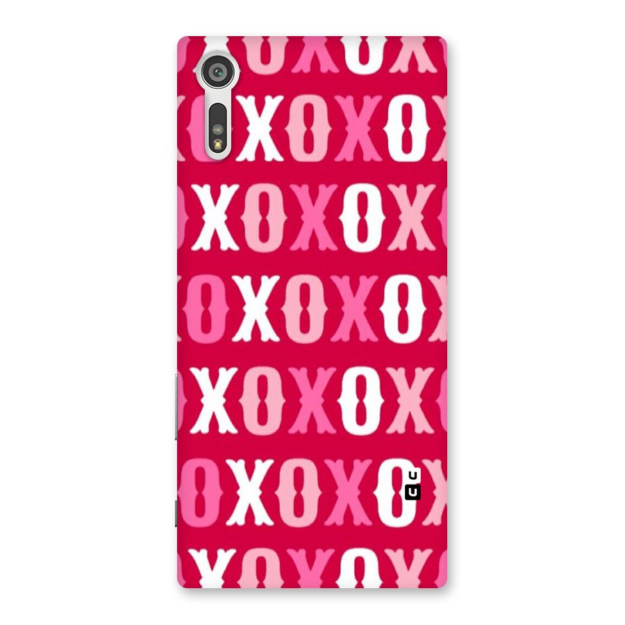 Pink White Xoxo Back Case for Xperia XZ