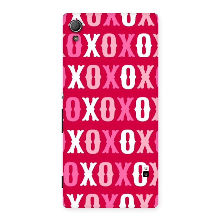 Pink White Xoxo Back Case for Xperia Z4