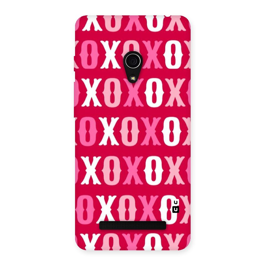Pink White Xoxo Back Case for Zenfone 5