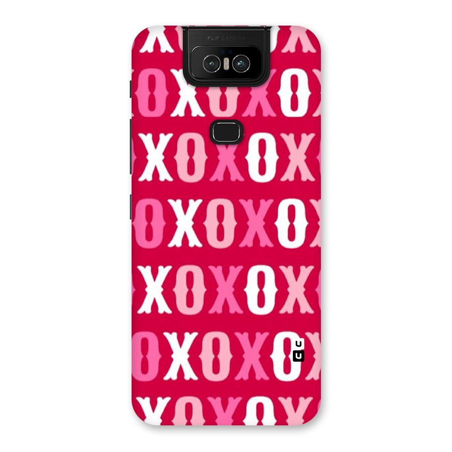 Pink White Xoxo Back Case for Zenfone 6z
