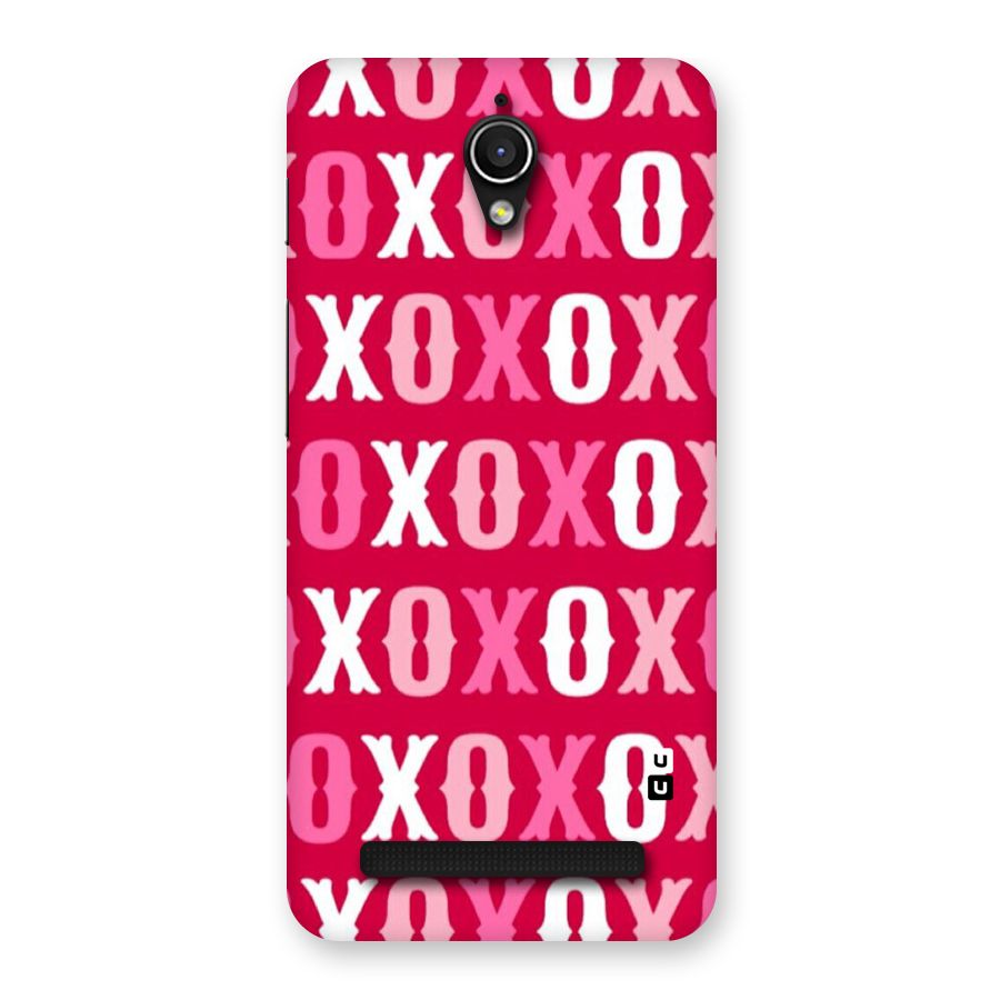 Pink White Xoxo Back Case for Zenfone Go