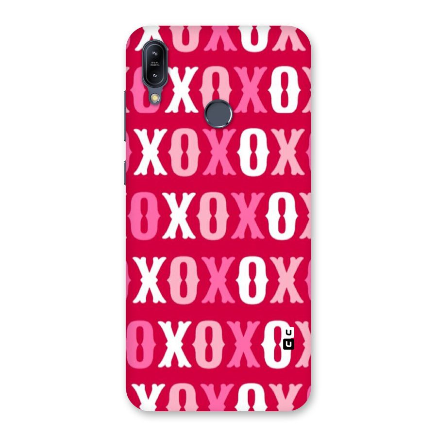 Pink White Xoxo Back Case for Zenfone Max M2