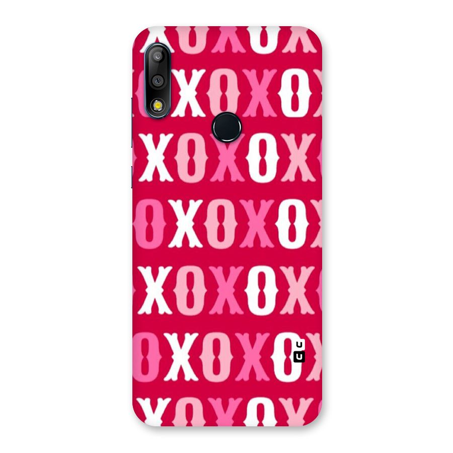 Pink White Xoxo Back Case for Zenfone Max Pro M2