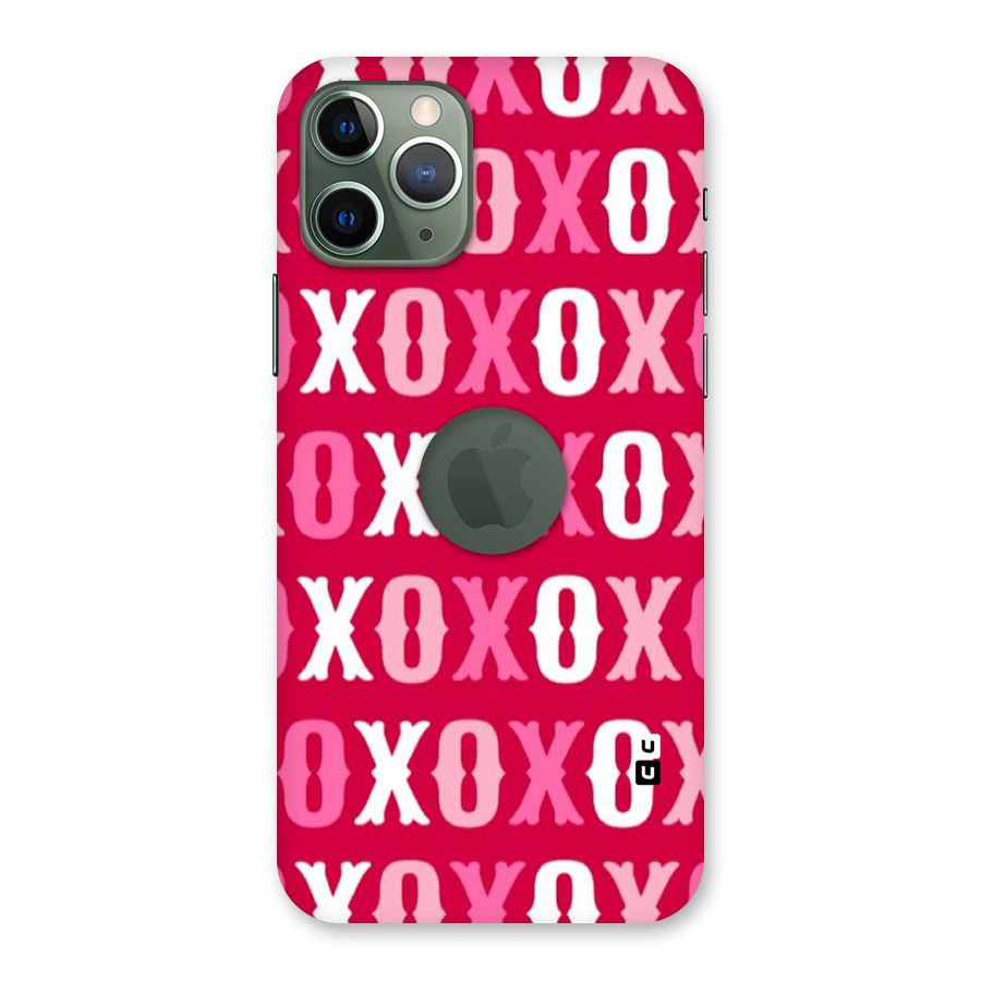 Pink White Xoxo Back Case for iPhone 11 Pro Logo  Cut
