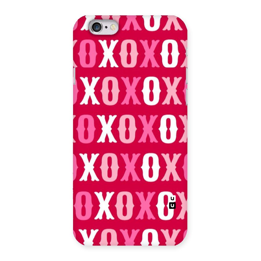 Pink White Xoxo Back Case for iPhone 6 6S