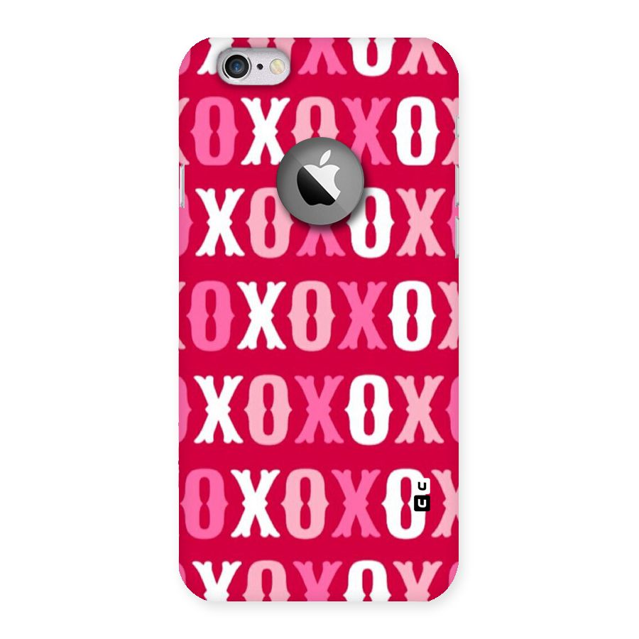 Pink White Xoxo Back Case for iPhone 6 Logo Cut
