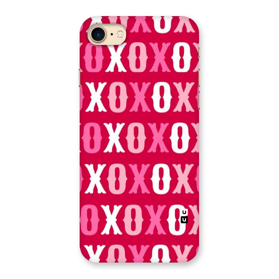 Pink White Xoxo Back Case for iPhone 7