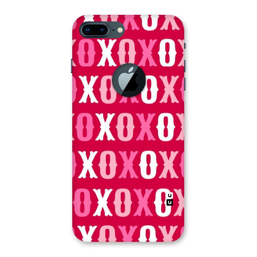 Pink White Xoxo Back Case for iPhone 7 Plus Logo Cut