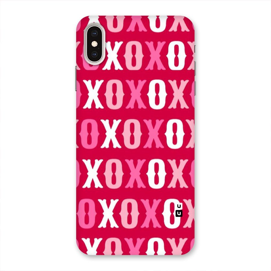 Pink White Xoxo Back Case for iPhone XS Max