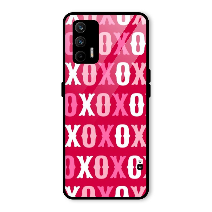 Pink White Xoxo Glass Back Case for Realme GT 5G