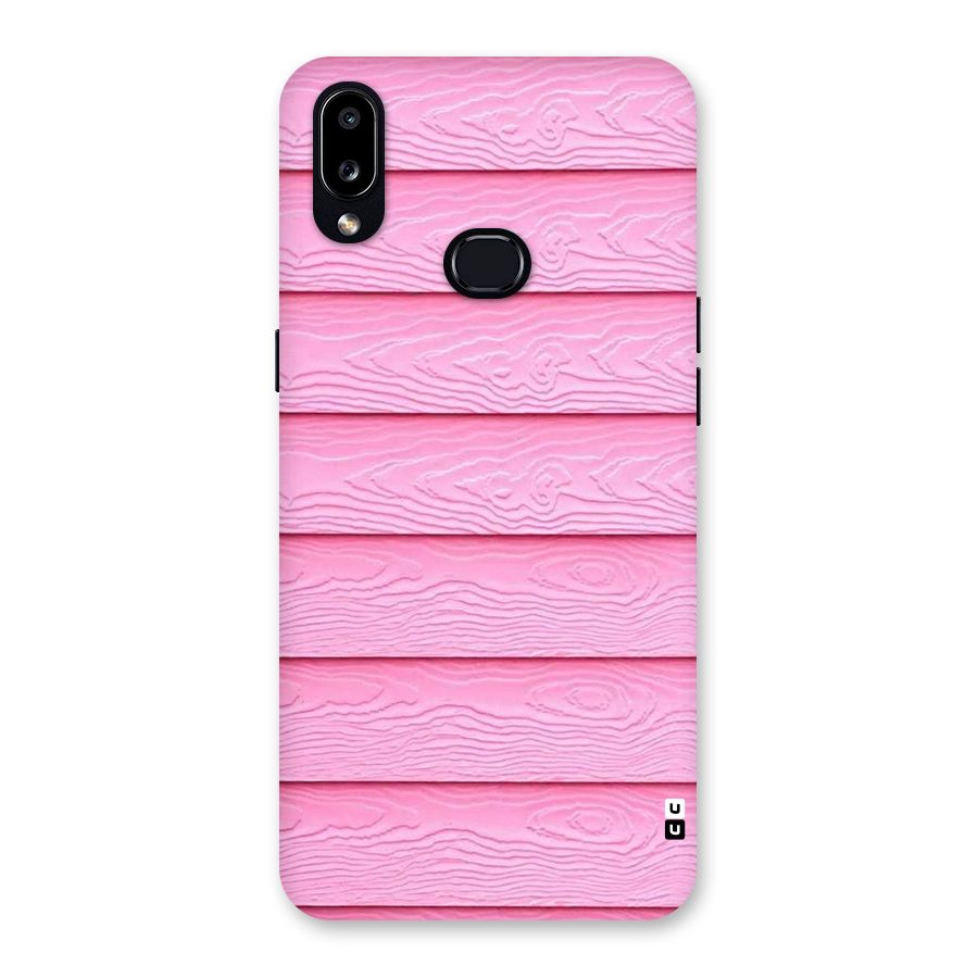 Pink Wood Back Case for Galaxy A10s
