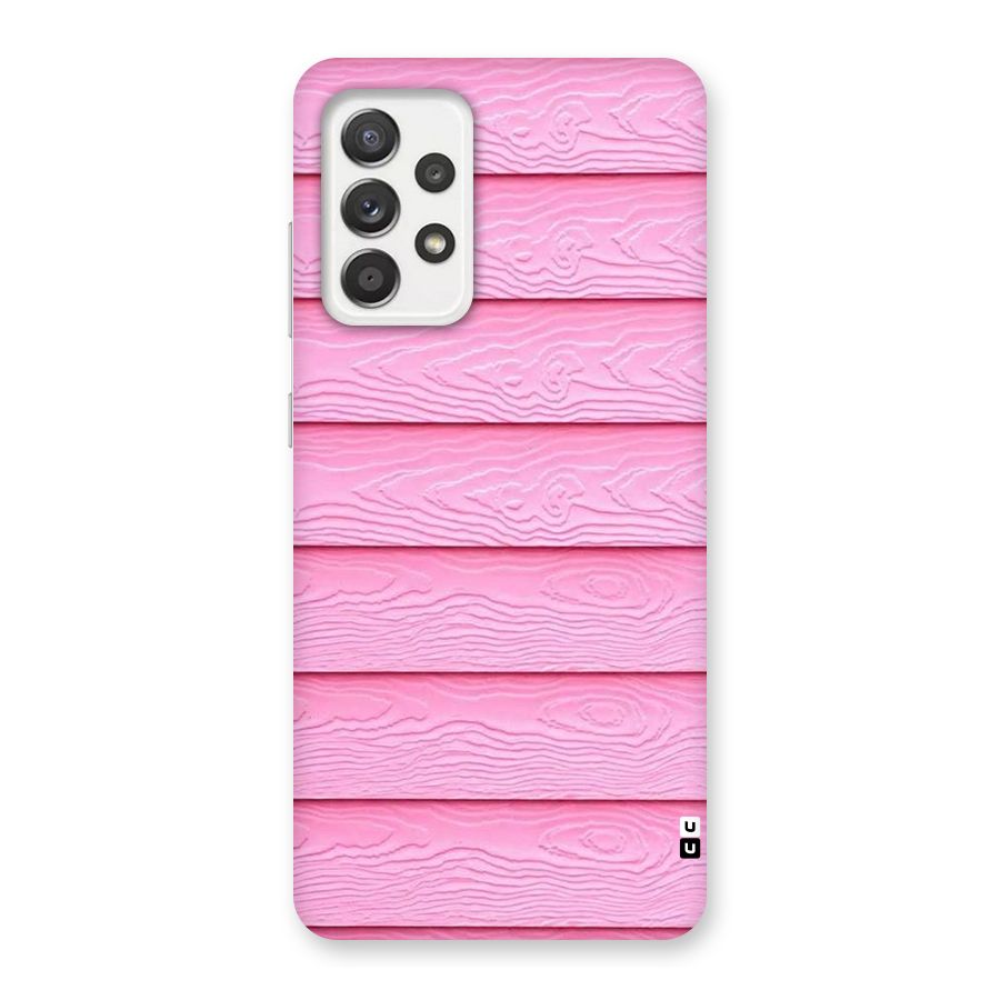 Pink Wood Back Case for Galaxy A52