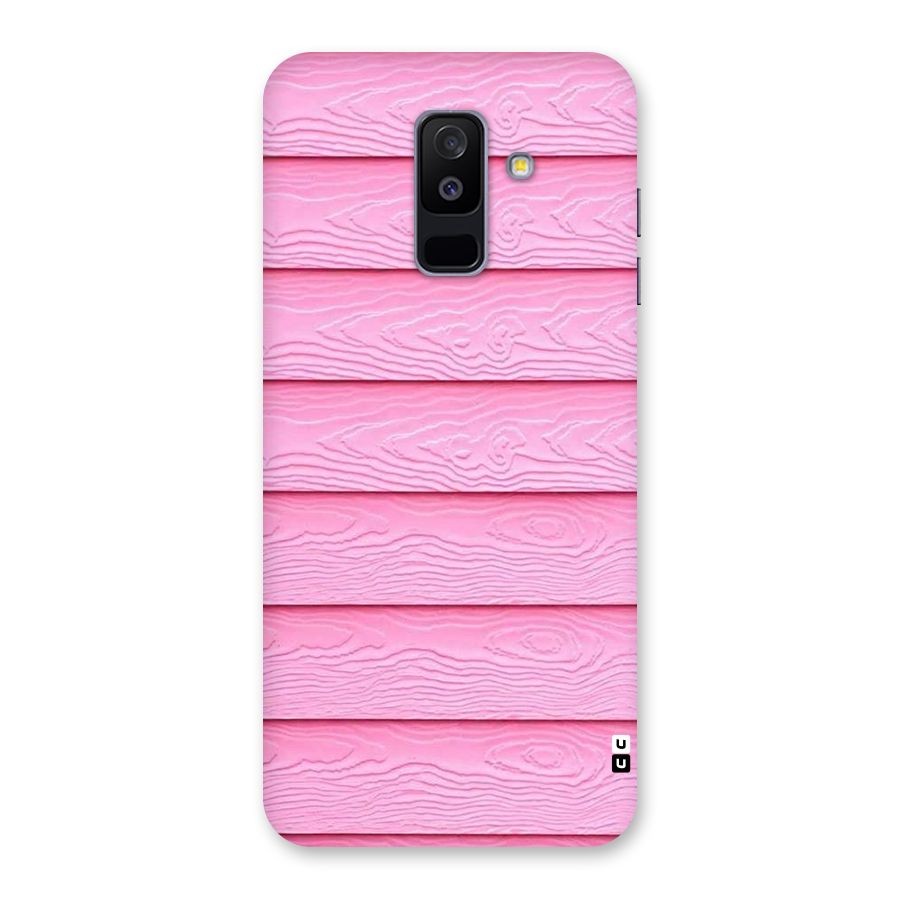 Pink Wood Back Case for Galaxy A6 Plus