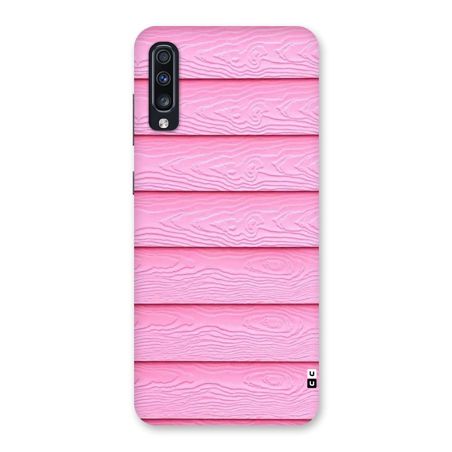 Pink Wood Back Case for Galaxy A70