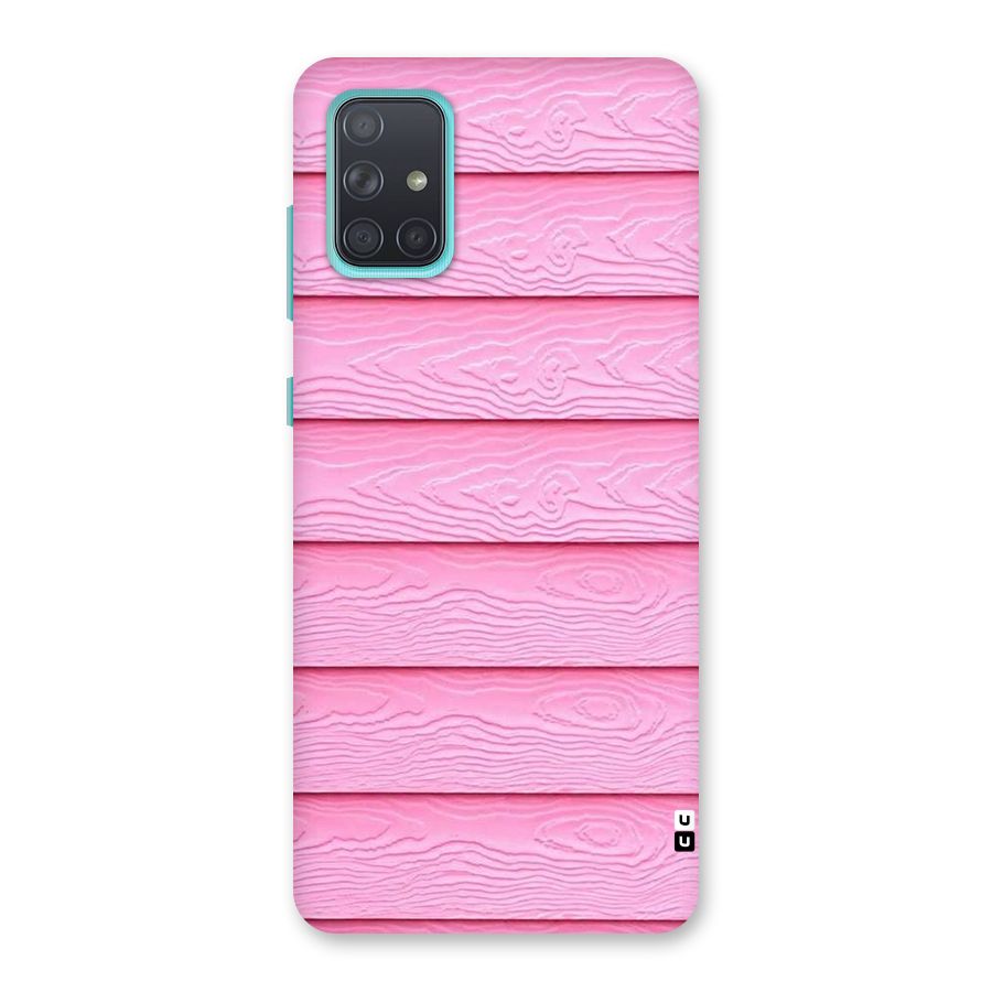 Pink Wood Back Case for Galaxy A71