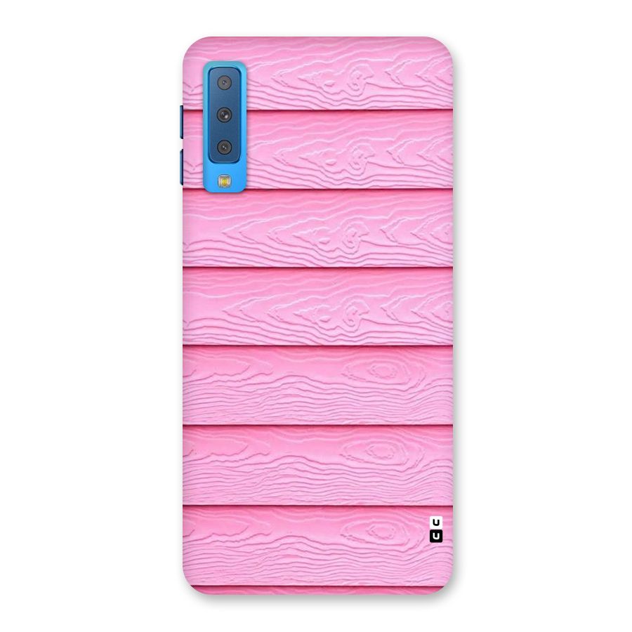 Pink Wood Back Case for Galaxy A7 (2018)