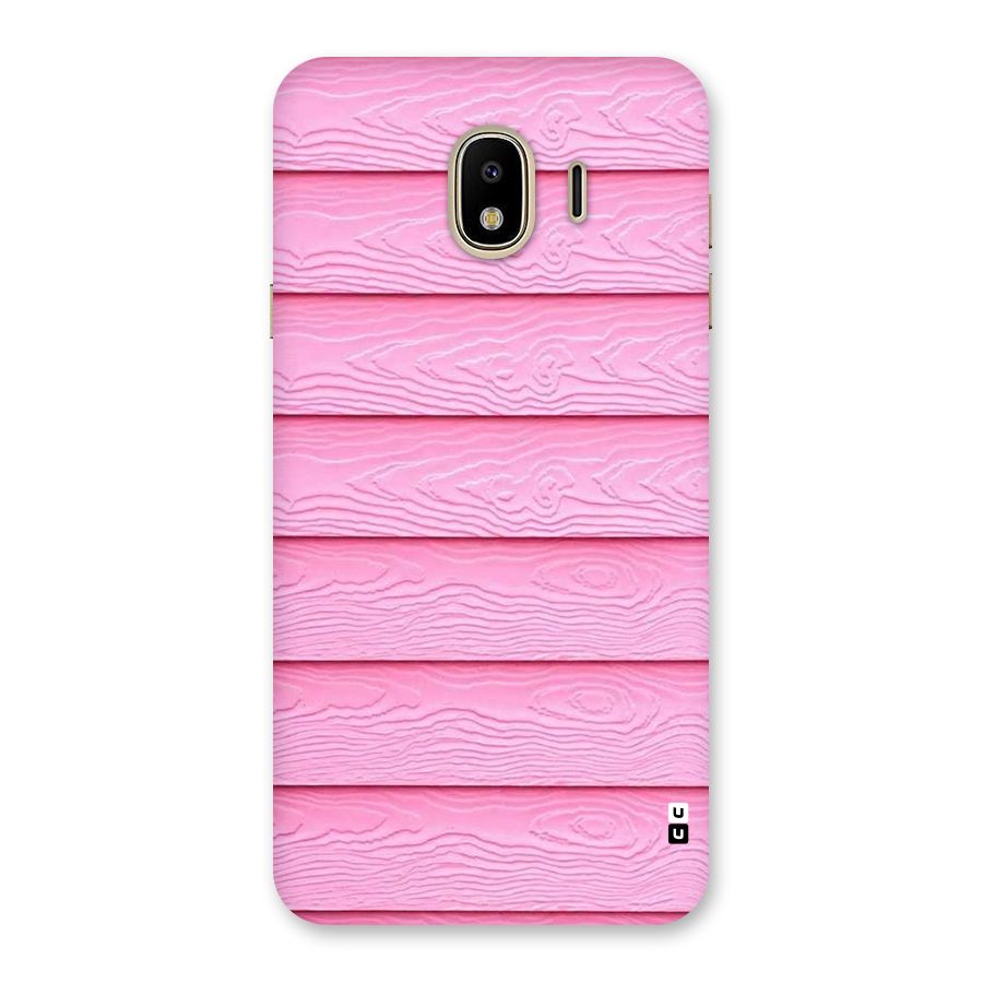 Pink Wood Back Case for Galaxy J4