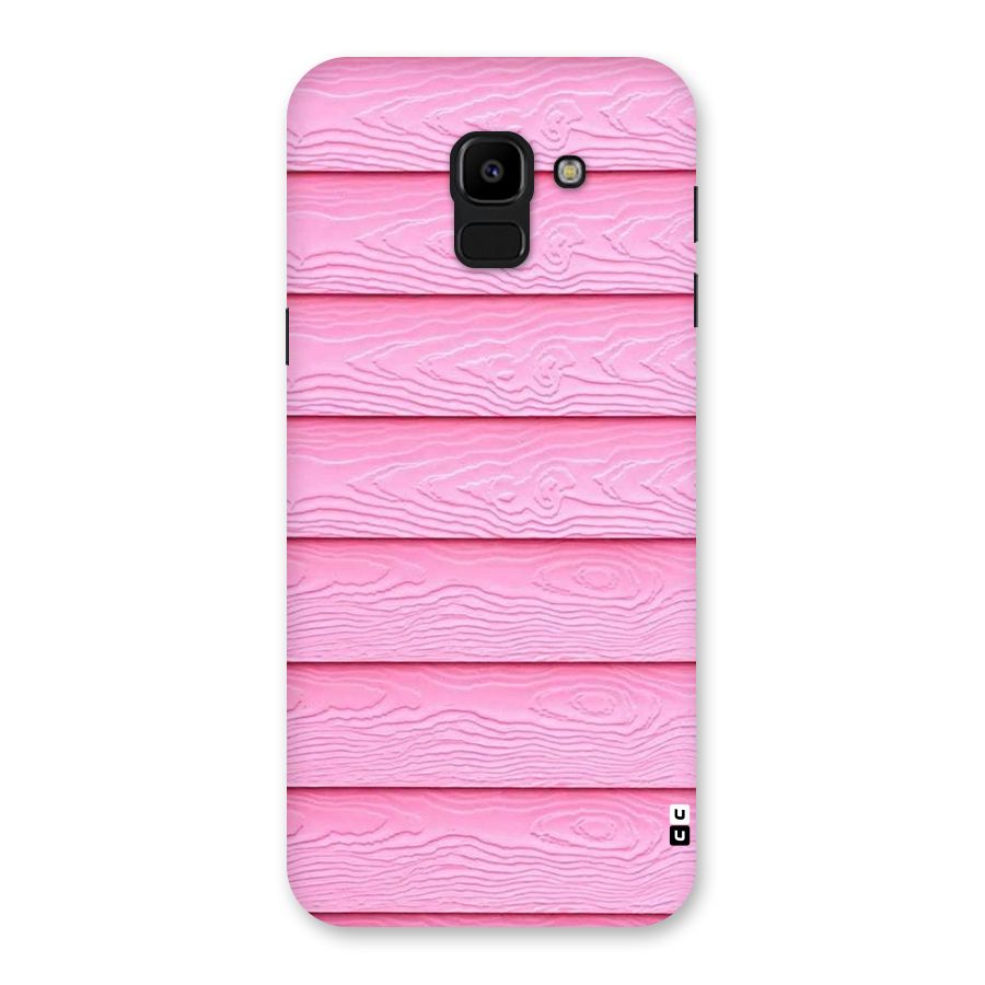 Pink Wood Back Case for Galaxy J6