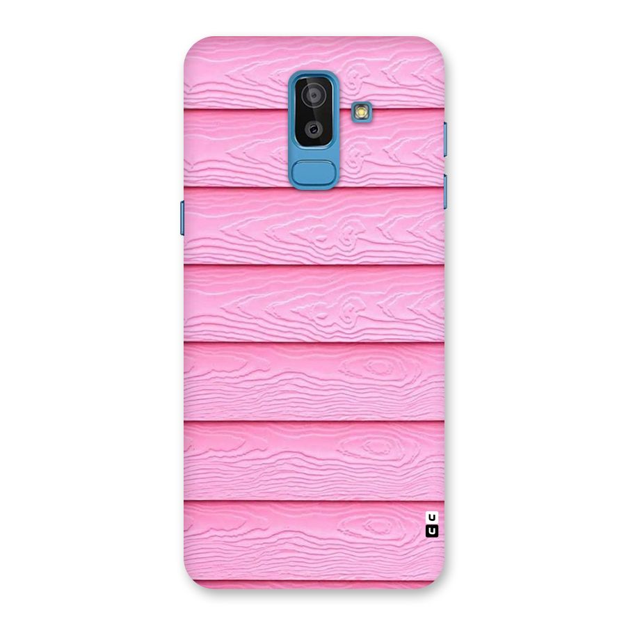Pink Wood Back Case for Galaxy J8