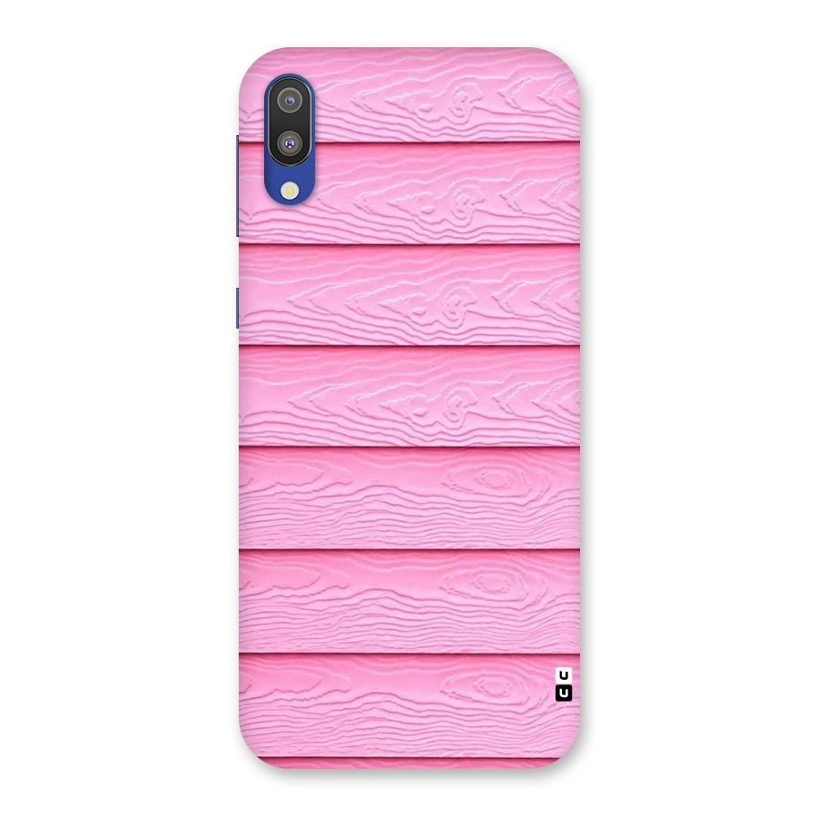 Pink Wood Back Case for Galaxy M10