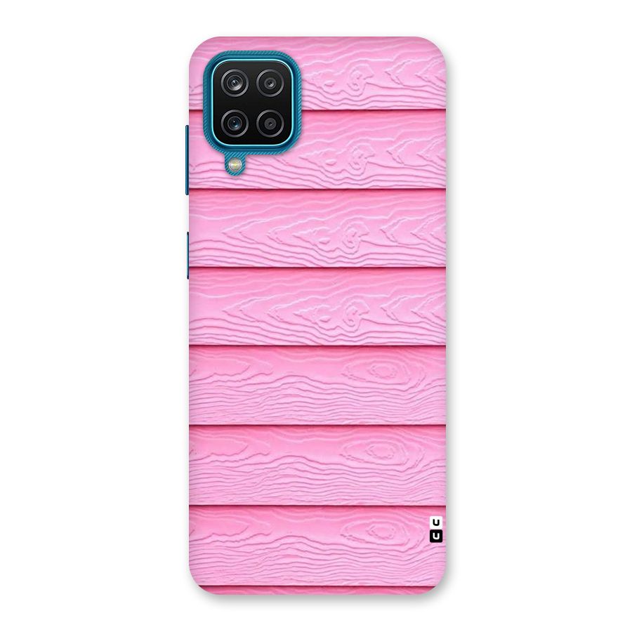 Pink Wood Back Case for Galaxy M12